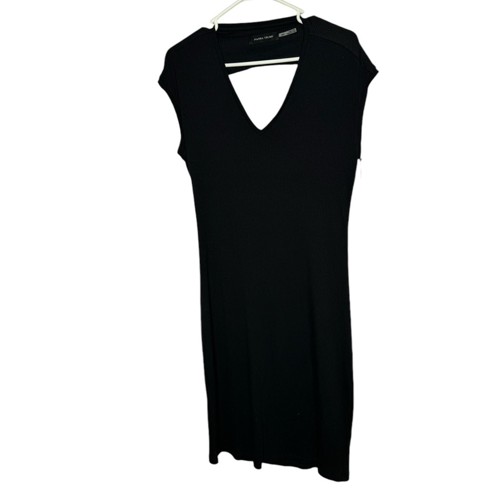 Ivanka Trump ribbed cutout back V-neck dress size Small NWT
